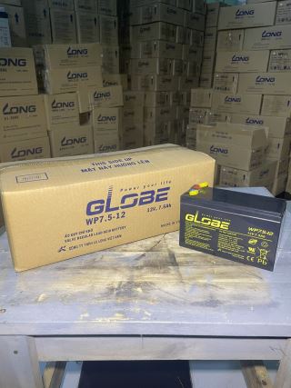 ẮC QUY KÍN KHÍ (VRLA AGM) GLOBE 12V-7.5AH (20HR), WP7.5-12, F1