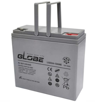 ẮC QUY KÍN KHÍ (VRLA AGM) GLOBE 12V-24AH (20HR), LGD24-12ANE, F6-M5
