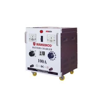 MÁY SẠC ẮC QUY HANSINCO 100A_12V, 24V, 36V, 48V DÂY ĐỒNG, BIẾN ÁP CÁCH LY