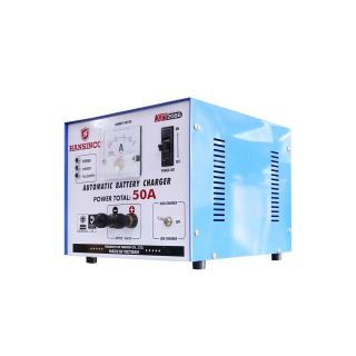 MÁY SẠC ẮC QUY HANSINCO 50A_12/24VDC TỰ ĐỘNG, DÂY NHÔM, BIẾN ÁP CÁCH LY