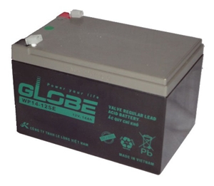 ẮC QUY KÍN KHÍ (VRLA AGM) GLOBE 12V-14Ah (20HR), WP14-12SE, F2