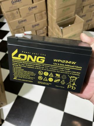 ẮC QUY KÍN KHÍ (VRLA AGM) LONG 12V-34WPC-1.6VPC-15Min, WP1234W, F2