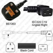 DÂY NGUỒN CHUẨN Schuko CEE7/7 -- IEC 60320 C19, 90 độ, CHỊU TẢI 16A-250V, ĐỘ DÀI 2m, THIẾT DIỆN 3x1.5mm2